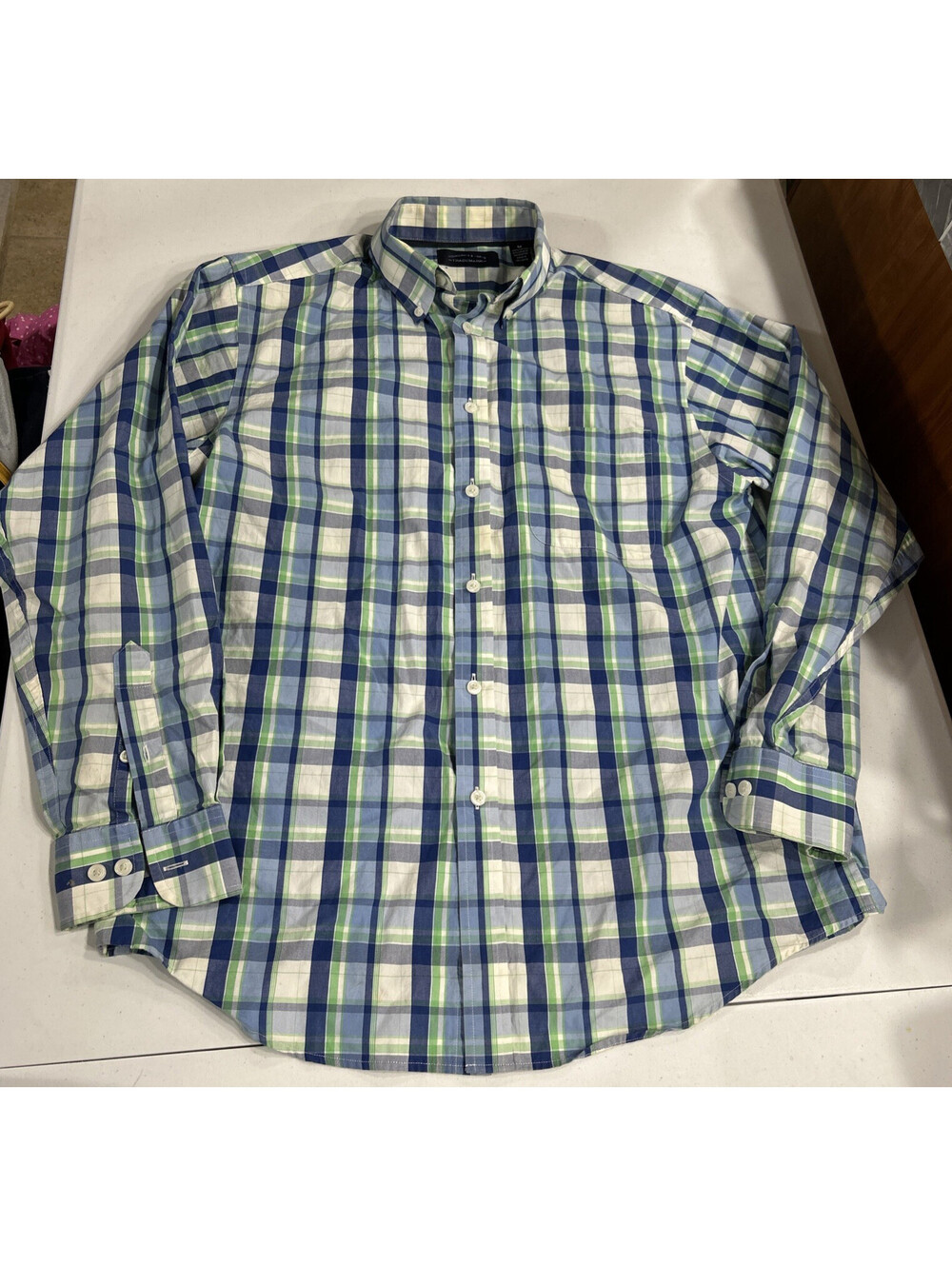 Rountree & Yorkee Mens Shirt M Long Sleeve Button
